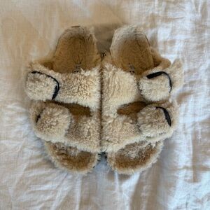 Birkenstock Tan Fuzzy Women's Sandals